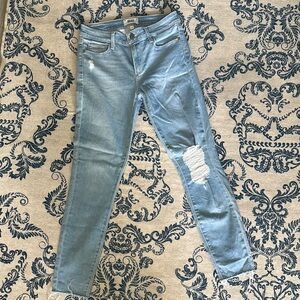 PAIGE Light Blue Distressed Jeans